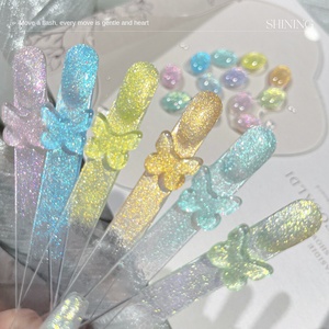 XEIJAYI Nouveau <span class=keywords><strong>Vernis</strong></span> à Ongles Gel 3D Effet <span class=keywords><strong>Flash</strong></span> Vert Spirituel, Longue Durée, Paillettes Françaises pour Nail Art - Product Image 2