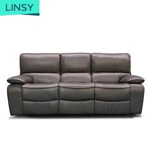 Living Room Full Lift Leather Recliner 3 Seat Manual Home Sectional Recliner Sofa Reclining Chair
