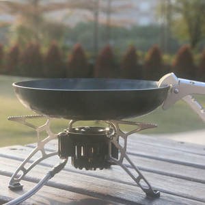 Réchaud de camping au <span class=keywords><strong>propane</strong></span> en acier multifonction léger et portable de 500 ml avec ustensiles de cuisine pour la randonnée et la cuisine en plein air - Product Image 6