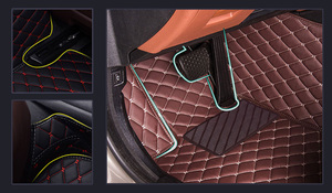5D Leder maßge schneiderte Luxus-Auto Fußmatten für Kia/Toyota/<span class=keywords><strong>Honda</strong></span>/BMW <span class=keywords><strong>Anti</strong></span>-Rutsch-Schutz Auto Fußmatten - Product Image 4