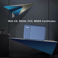 Batterie externe ultra-fine 10000 mAh avec affichage LED et sortie Type-C - Chargeur rapide pour téléphone