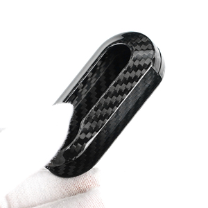 샤샤 탄소 섬유 진짜 시계 커버 키 케이스 커버 인테리어 액세서리 장식 보호 피아트 Abarth 500 - Product Image 5