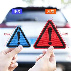 Pegatinas reflectantes universales para yeso decorativo de carrocería para motocicleta Etiquetas de advertencia en triángulo - Product Image 4