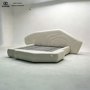 Nuovo <span class=keywords><strong>Letto</strong></span> Matrimoniale di Lusso 2026 in Pelle di Alta Qualità, Design Italiano Classico, con Ampio Schermo, Semplice, <span class=keywords><strong>per</strong></span> Villa e Camera da <span class=keywords><strong>Letto</strong></span> - Product Image 5