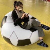 Fauteuil de relaxation géant gonflable en PVC hermétique, motif football, pour l'extérieur, la maison, le salon, type pouf combiné