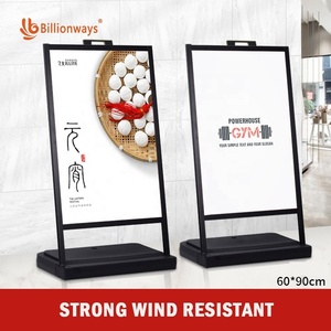 Tablero de señal exterior resistente al viento, soporte de calle, señales de pavimento Signicade curva, señal A2 - Product Image 3