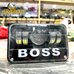 BAOBAO Faro LED Rectangular de Repuesto para Motocicleta de 5 Pulgadas, 12V, Rojo, Azul, Blanco Intermitente, para <span class=keywords><strong>HONDA</strong></span> CG CG125 CD70 CN CT - Product Image 1
