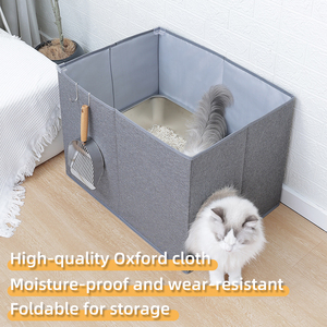 Nouvelle conception anti-fuite pour accessoires de toilette pour chat, conception universelle, protection anti-éclaboussures pour bac à litière pour chat - Product Image 5