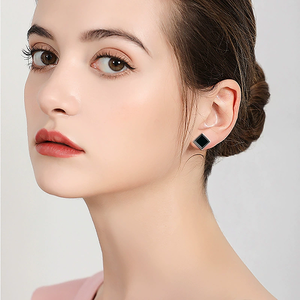 Pendientes de Plata S925 con Engaste de Jade Negro Natural Incrustado, Jadeíta de Grado A, Joyería de Alta Gama para Mujer, Ideales para Fiestas - Product Image 5