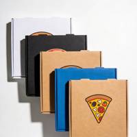 Boîte à pizza personnalisée en carton ondulé, impression gratuite, design direct usine, pour tranches de pizza de nuit, emballage artistique saveur street food