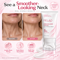 Crème raffermissante et liftante pour le cou avec logo personnalisé, au PDRN et collagène, pour un effet tenseur, lissant, repulpant et améliorant l'élasticité, utilisable avec Gua Sha