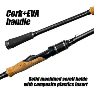 Caña <span class=keywords><strong>de</strong></span> pescar <span class=keywords><strong>de</strong></span> bajura FUJI, juego <span class=keywords><strong>de</strong></span> luz <span class=keywords><strong>de</strong></span> guía personalizada, acción UL/L, 1 pieza, caña <span class=keywords><strong>de</strong></span> carbono giratoria <span class=keywords><strong>de</strong></span> 2,15 M para trucha, pez Roca, lubina - Product Image 2