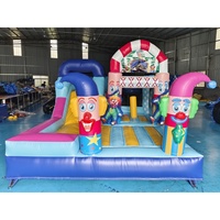 Castillo hinchable inflable de PVC de grado comercial de gran oferta con tobogán Castillo de salto inflable de dibujos animados para niños