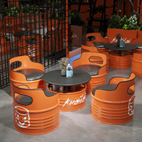 Chaise créative en fer de style industriel pour salle à manger bar restaurant stand magasin de vêtements seau à huile canapé réception et négociation