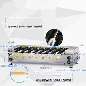 Eléctrica/Gas chimenea pastel Kurtos Kalacs máquina Donut helado cono fabricante Hungría Trdelnik chimenea pan rollo máquina - Product Image 5