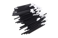 Applicateur de gloss à lèvres jetable avec brosse à fibres floquées et manche en plastique OEM JM401121