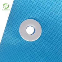 Rideau médical jetable bleu non tissé, ignifuge, antibactérien, imprimable, pour usage sanitaire - Vente en gros usine