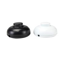 Interrupteur à bouton-poussoir double pôle certifié CE OJ, cordon de 335 pieds, 250V, pour éclairage LED avec actionnement par ressort, noir