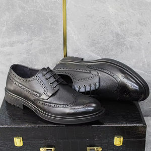 Zapatos Oxford Clásicos Personalizados de Cuero Genuino para Hombre, Zapatos de Vestir con Punta, Diseño Plano Cómodo, Plantillas de Goma, Zapatos de Oficina - Product Image 2