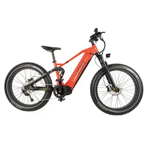 2023 전체 서스펜션 전자 자전거 뚱뚱한 타이어 산 ebike Bafang 1000W 미드 드라이브 전기 산악 자전거 전기 오프 도로 자전거 20 Ah