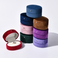 Boîte à bagues en cuir PU OEM ODM, plusieurs couleurs unies, logo personnalisé, pour demande en mariage, présentation de bijoux, cadeau Saint-Valentin
