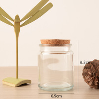 7oz 200ml Farbige Glas-Kerzengläser mit Korkverschluss Bernstein/Klar/Grün Leere DIY Sojawachs Aromatherapie Raumduft Weihnachten Umweltfreundlich