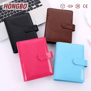 Hongbo - Agenda de Cuero con Anillas Doradas, 9 Colores, Tamaño A6, Super Suave, Personalizable, Superventas - Product Image 1