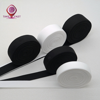 Vente en gros Chine : Bande élastique plate extensible en imitation nylon, 15 cm x 10 cm de large, noir et blanc, pour la confection de vêtements