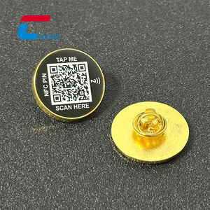 Nouvelle Arrivée Personnalisé NTAG213 Métal Époxy Nfc Badge Tag Réinscriptible Rfid Pins pour les Commentaires - Product Image 3