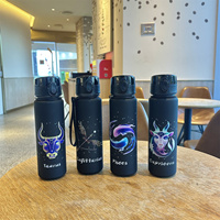 Logo personnalisé 1L Sport Fitness bouteille d'eau de qualité alimentaire couvercle en plastique potable directe pour les jeunes école randonnée pour les activités de plein air