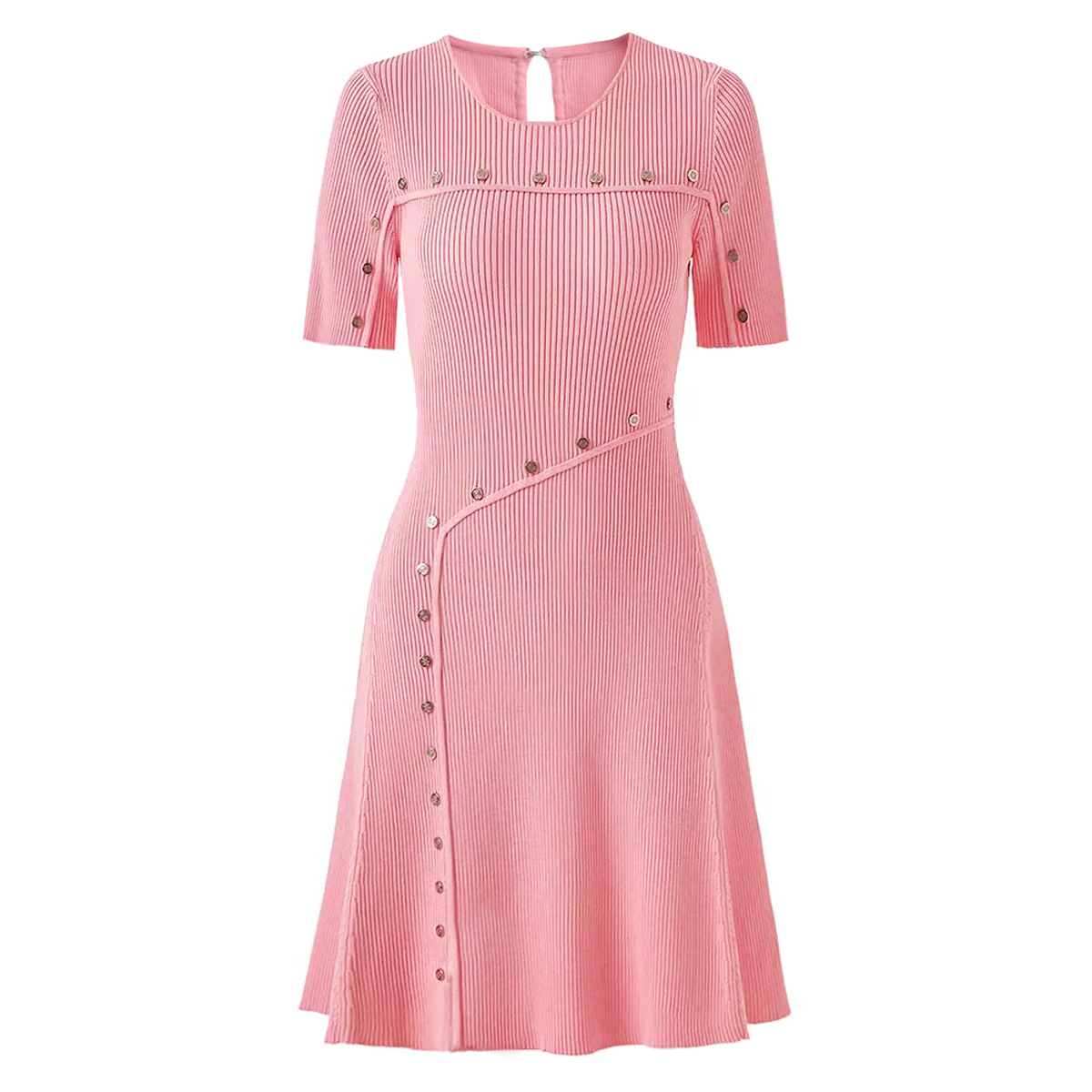 High-end Quality 2025 Summer New Slim-fit Short Dress Metal Button Knitted pink Casual Dresses| Alibaba.com High-end Quality 2025 Summer New Slim-fit Short Dress Metal Button Knitted pink Casual Dresses| Alibaba.com