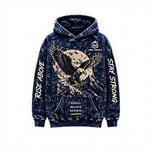 Sweat à capuche pour homme Long Mission Industry, fermeture éclair, coupe décontractée, hiver, 100% coton, doublure en polaire respirante - Product Image 1