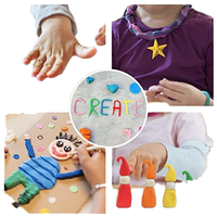 Kit de pâte à modeler super légère DIY - 62 couleurs, argile auto-durcissante 500g, meilleur cadeau pour les enfants, artisanat artistique avec outils