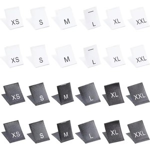 Etiquetas de Tela Personalizadas para Ropa de la Talla S a la XXL, Etiquetas de Tela Duraderas, Etiquetas de Talla Tejidas Personalizadas, Etiquetas de Talla para Ropa - Product Image 1