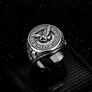 Men's Gold Plated Eagle <b>Ring</b> Titanium Steel Vintage Philippine Eagle Design Gift Jewelry - Product Image 3