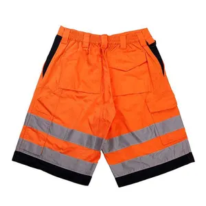 Cung Cấp Sản Xuất Quần Ngắn Làm Việc An Toàn Phản Quang Hi Vis OEM Có Túi