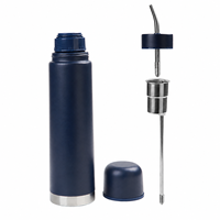Termo de Acero Inoxidable de 700 ml para Mate, Botella de Doble Pared con Aislamiento al Vacío para Yerba Mate con Bombilla para Argentina y Uruguay