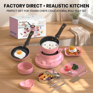 Juego <span class=keywords><strong>de</strong></span> Cocina Miniatura para Niñas, Fabricado con Materiales Ecológicos, Venta al Por Mayor - Product Image 1