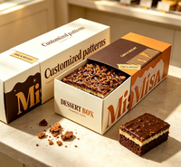 Boîtes en papier biodégradables personnalisées, emballages coulissants en carton pour gâteaux tiramisu, pâtisseries, chocolats