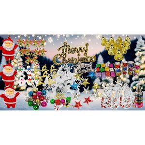 ชุดตกแต่งวันหยุด กระดิ่งใหญ่ กลองมือ ลูกบอลหลากสี ป้ายรูปกวางเรนเดียร์ ตุ๊กตาหิมะ กระดิ่ง-ของตกแต่งคริสต์มาส กล่องของขวัญขนาดเล็ก - Product Image 2