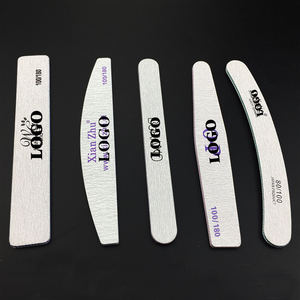 Lot de limes à <span class=keywords><strong>ongles</strong></span> Double face, 100/180, en papier de verre, zèbre gris, <span class=keywords><strong>pour</strong></span> Gel UV, outil de manucure, 10 pièces - Product Image 4