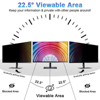 Filtre de confidentialité anti-espion bidirectionnel, anti-espionnage, anti-reflet, film bloquant la lumière pour moniteur SAMSUNG 27 pouces 16:9 grand écran