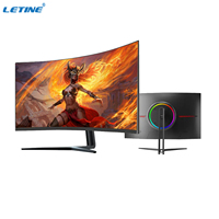 Prix surprise Pc 19 21 24 27 32 34 pouces moniteur LED 144hz 165 Hz 2k 4k ordinateur affichage barre lumineuse jeu moniteur à écran incurvé