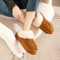 Bottes de neige basses pour femmes 2025 – Nouveau style hiver, doublure polaire, design en cuir et fourrure épaissi, semelle épaisse, chaudes et confortables