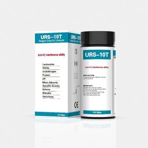 Bandelettes de <span class=keywords><strong>test</strong></span> urinaire 10 paramètres URS-10T pour leucocytes, cétones, microalbumine, certifiées CE - Product Image 2