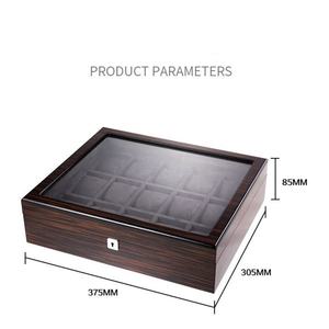 High-End Ebony Bark Multi-Position Wooden <b>Watch</b> <b>Box</b> Lacquer Finish Storage <b>Case</b> for 3 6 10 Lots of <b>Watches</b> for Piano Storage - Product Image 6