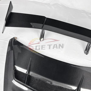 Для 20-Up Corvette C8 Z06 ZR1 стиль сухой карбоновый задний спойлер высокого крыла кронштейн и карбоновый передний капот двигателя обвес - Product Image 2