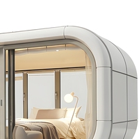 Cabine préfabriquée autonome de 5m avec salle de bain intégrée, cabine de champ modulaire avec toilettes, chambre à coucher, climatiseur, etc. – Cabine portable Apple