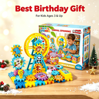 Jinxin Zoo Theme Creative DIY Educational Model Toy Animals Ferris Wheel ABS Building Blocks Set for 5-7 Year Olds