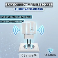 Prise intelligente sans fil 433,92 MHz 16A avec statistiques d'électricité et protection contre les surcharges pour maison connectée (norme UE)